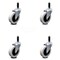 Service Caster 3 Inch Thermoplastic Rubber Wheel 7/8 Inch Expanding Stem Caster SCC, 4PK SCC-EX05S310-TPRS-78-4 - alternate 3